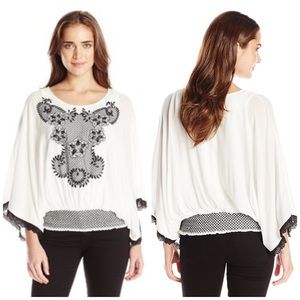 Democracy Embroidered Peasant Blouse